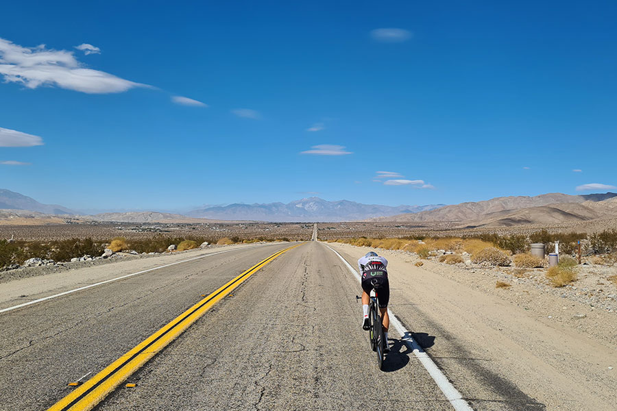 5000km quer durch die USA, von der Wüste bis hoch auf 3000m über dem Meer, gilt es für Kaider zu bewältigen (Foto: privat)